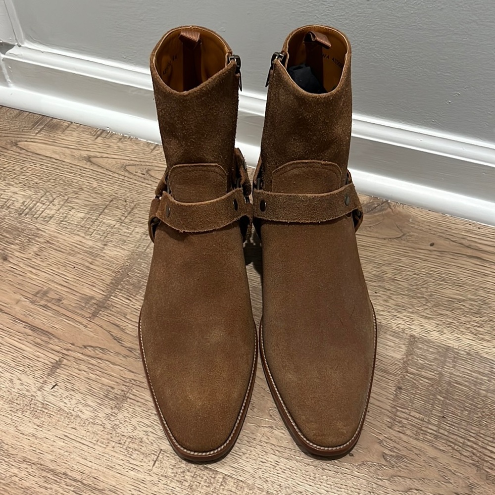 Mens Saint Laurent Brand New Wyatt Harness Boots